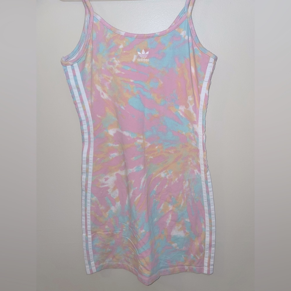 Tie-dye Adidas Bodycon Dress. Size Medium